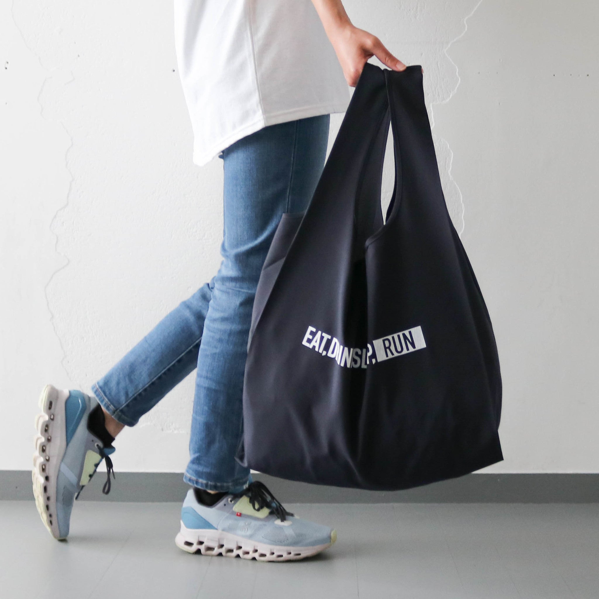 EAT DRINK SLEEP RUN / STREET Shopping Bag (Navy)