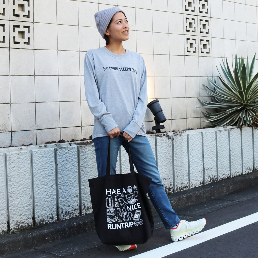 EAT DRINK SLEEP RUN / STREET Long-Sleeve Tee (Gray)