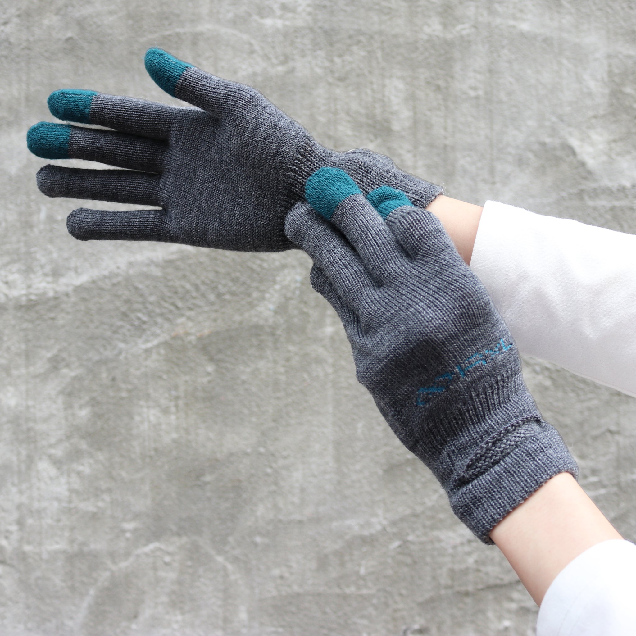 R×L｜メリノグローブ ミッド （チャコール/グリーン）