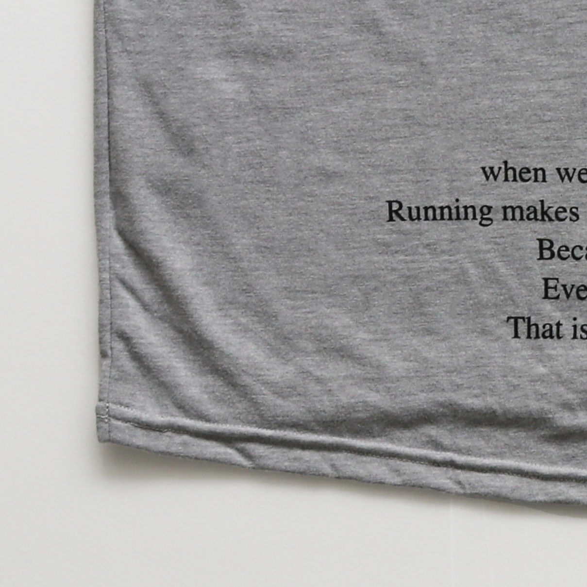 EAT DRINK SLEEP RUN / STREET Long-Sleeve Tee Vertical Mono (Gray)