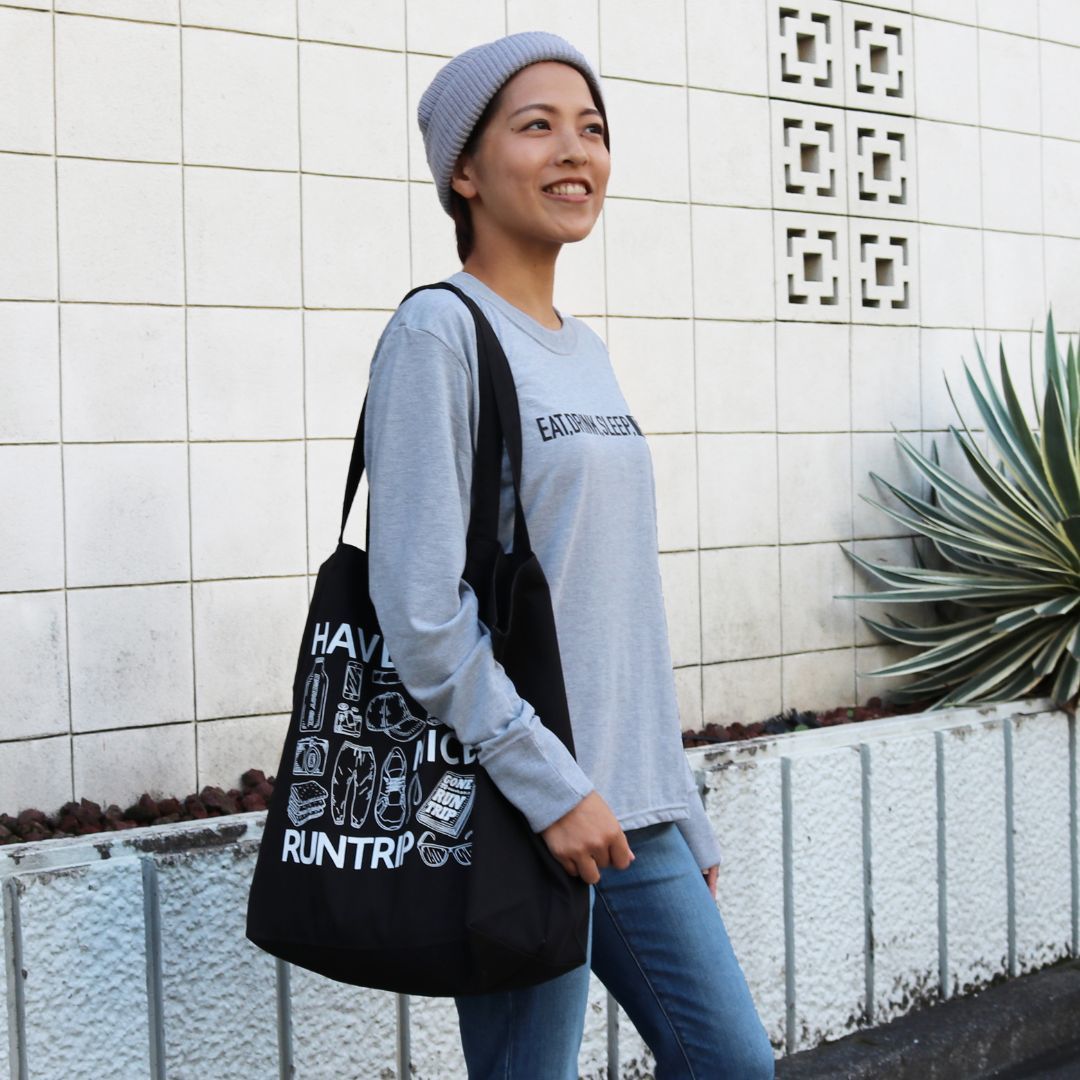 EAT DRINK SLEEP RUN / STREET Long-Sleeve Tee (Gray)