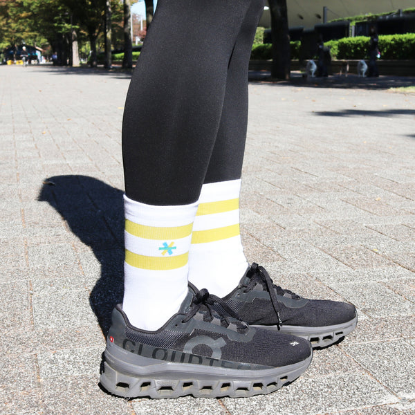 Runtrip × OLENO 2Line Socks (Yellow × Yellow)