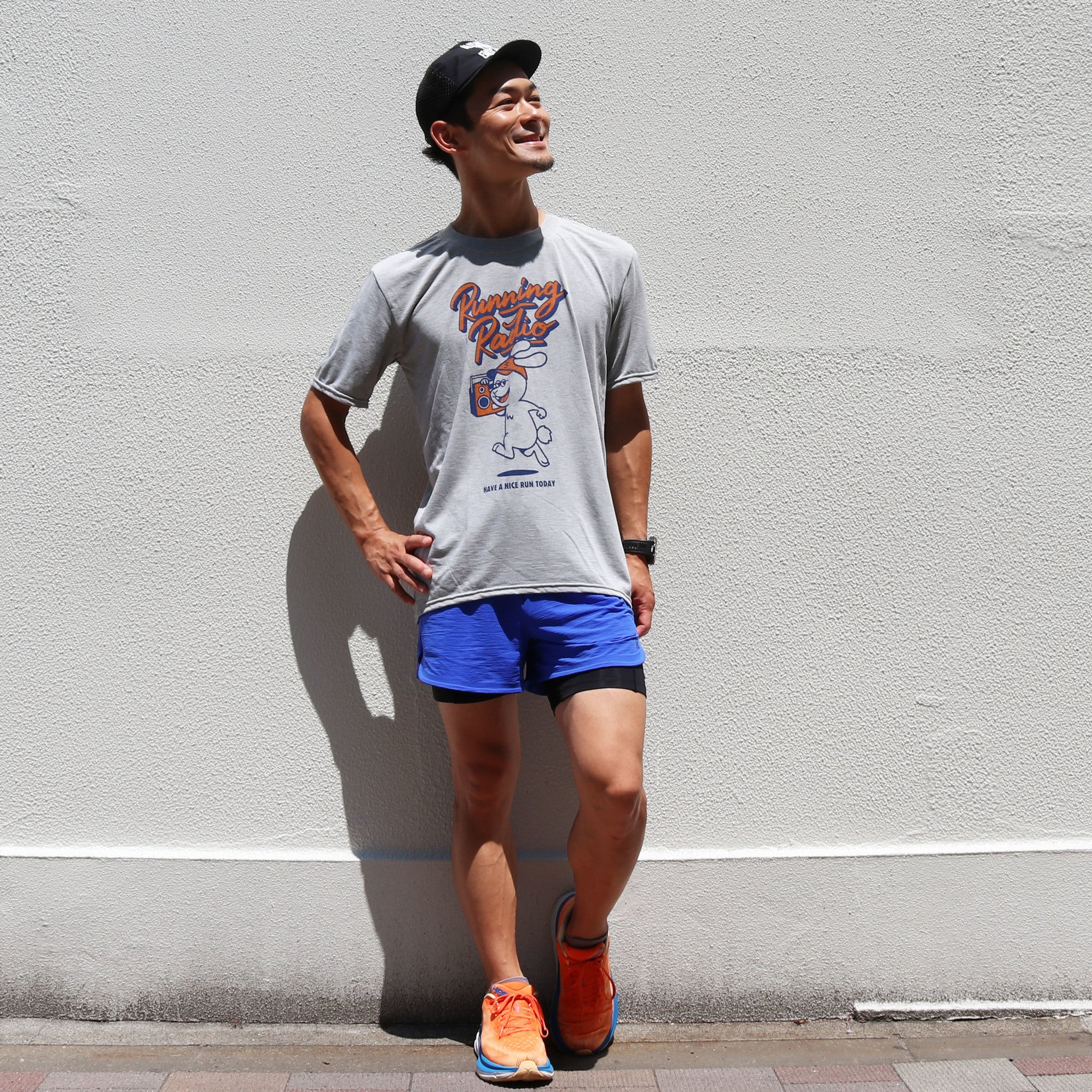 ランラジ Running Rabbit Tee (Gray)　予約特典ステッカー付き