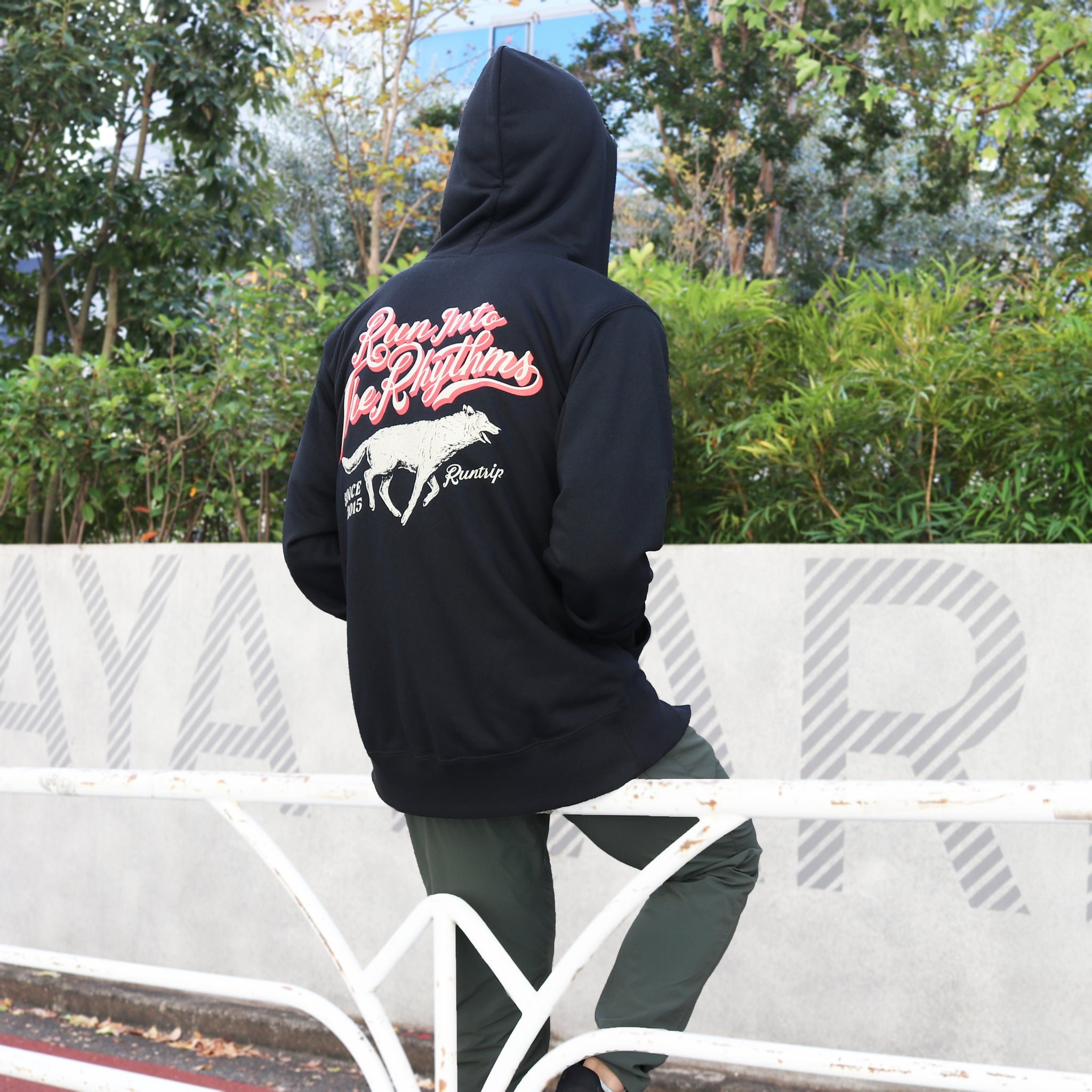 Run Into The Rhythms Zipup Hooded Jacket