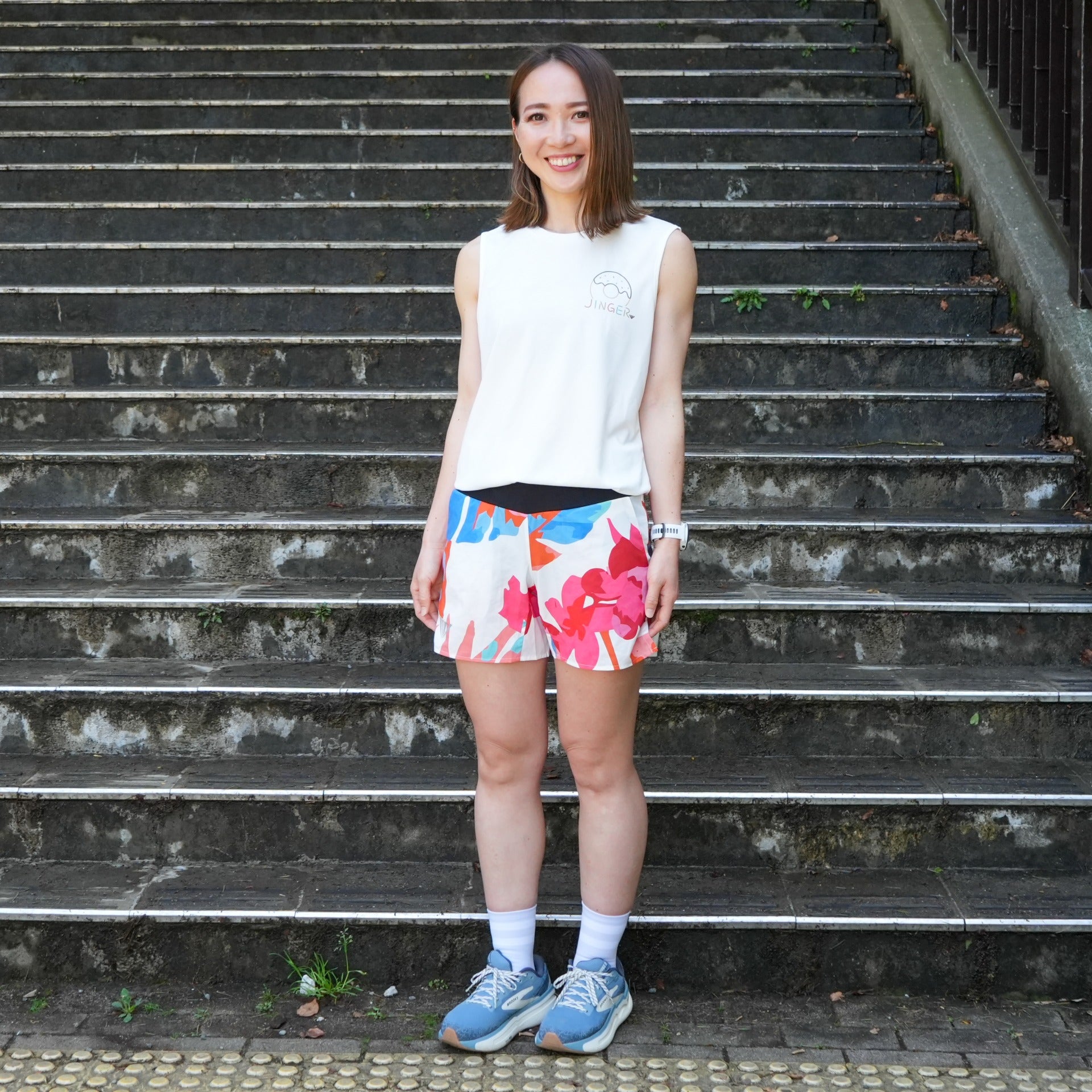 Style | DONUTS "TAKE A RISK" Sleeve-less Tee by JINGER (Men's White)