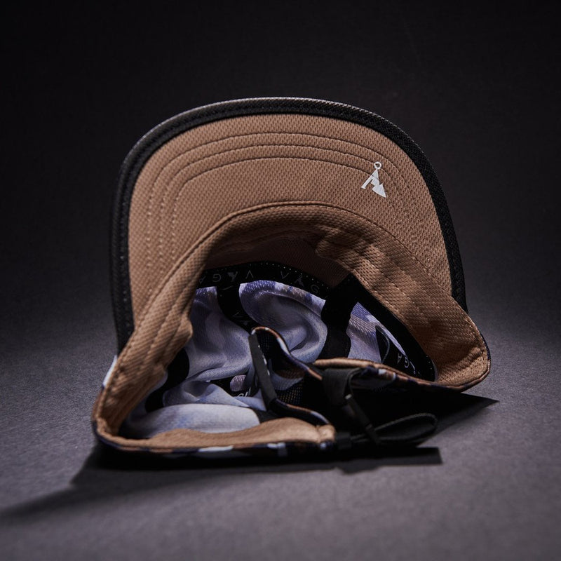 VAGA PATTERNED CLUB CAP (BLACK / TAUPE / MIST BLUE)