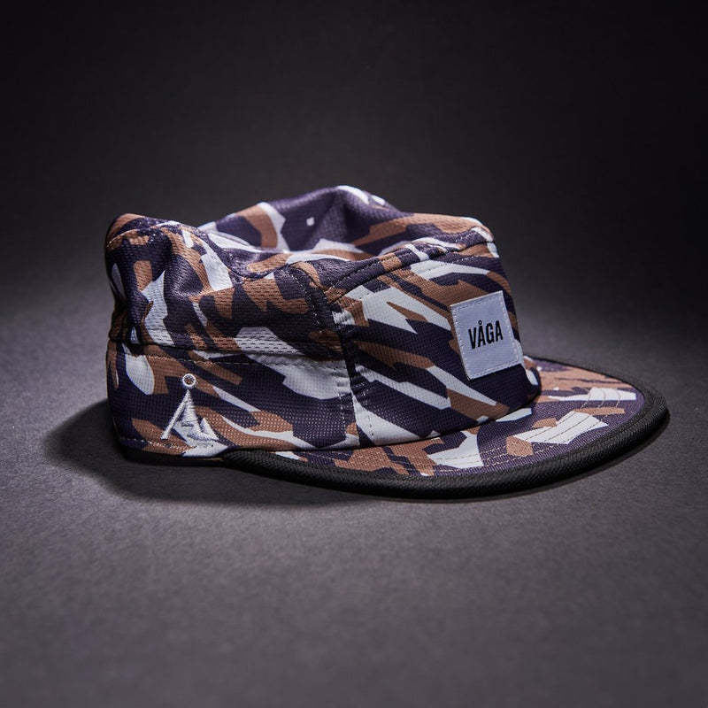 VAGA PATTERNED CLUB CAP (BLACK / TAUPE / MIST BLUE)