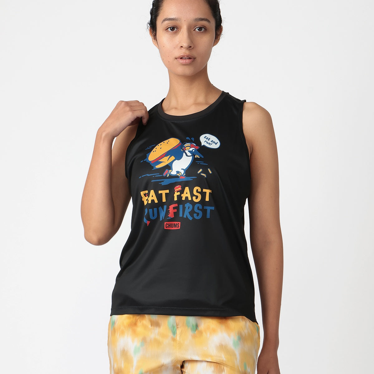 CHUMS Running Eat Fast Run First Sleeveless Shirt