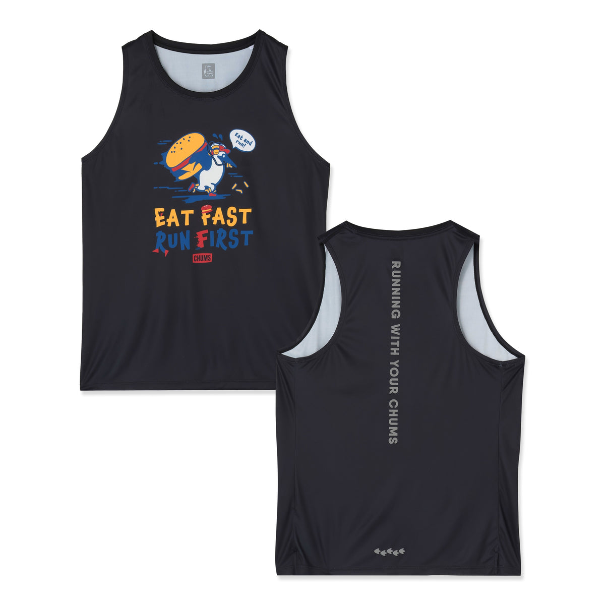 CHUMS Running Eat Fast Run First Sleeveless Shirt