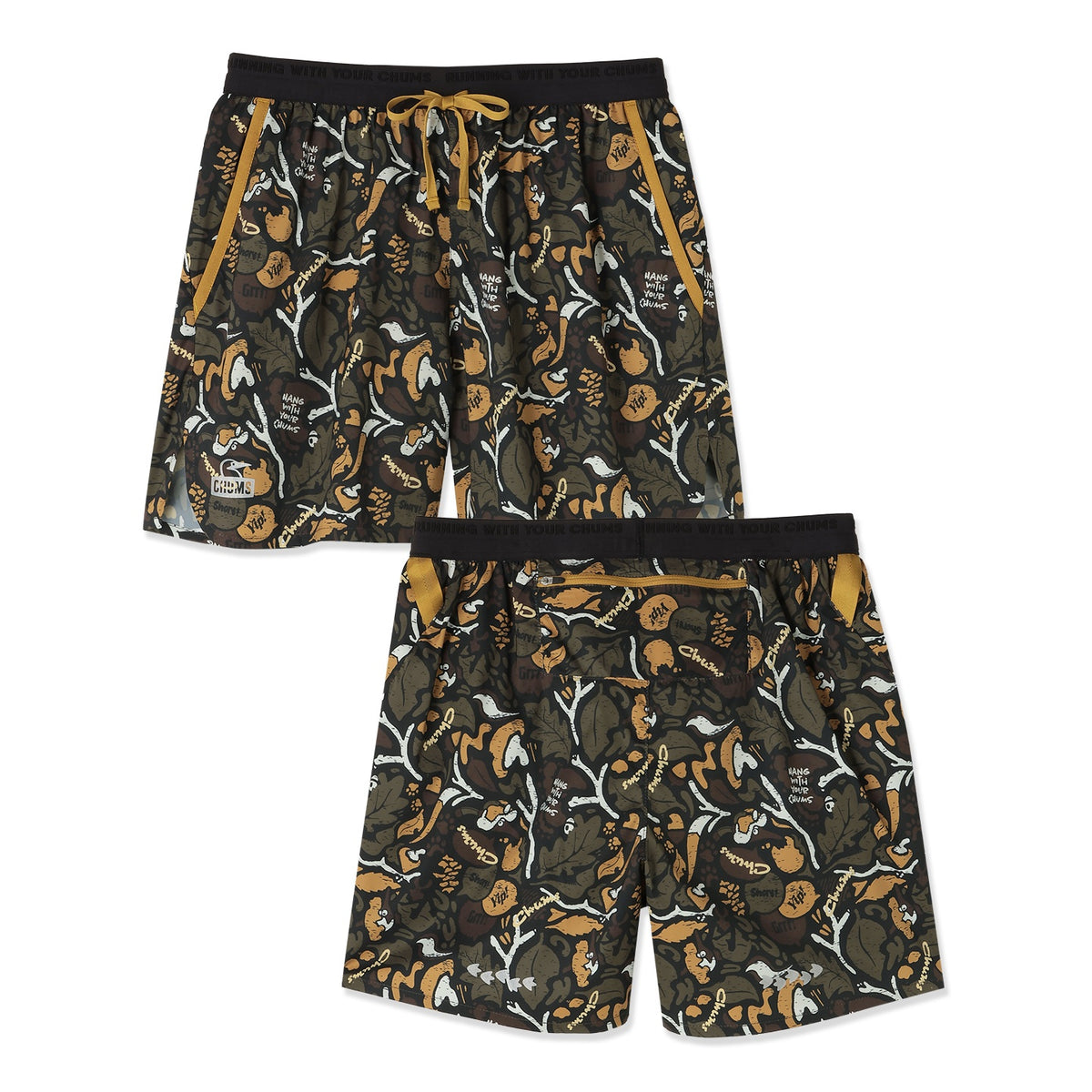 CHUMS Running Shorts 5inch With Liner