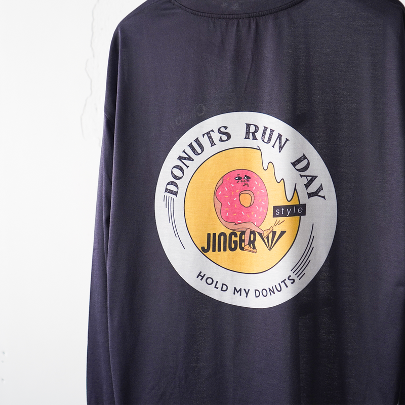 Style | HOLD MY DONUTS Long-Sleeve Tee by JINGER (Black)