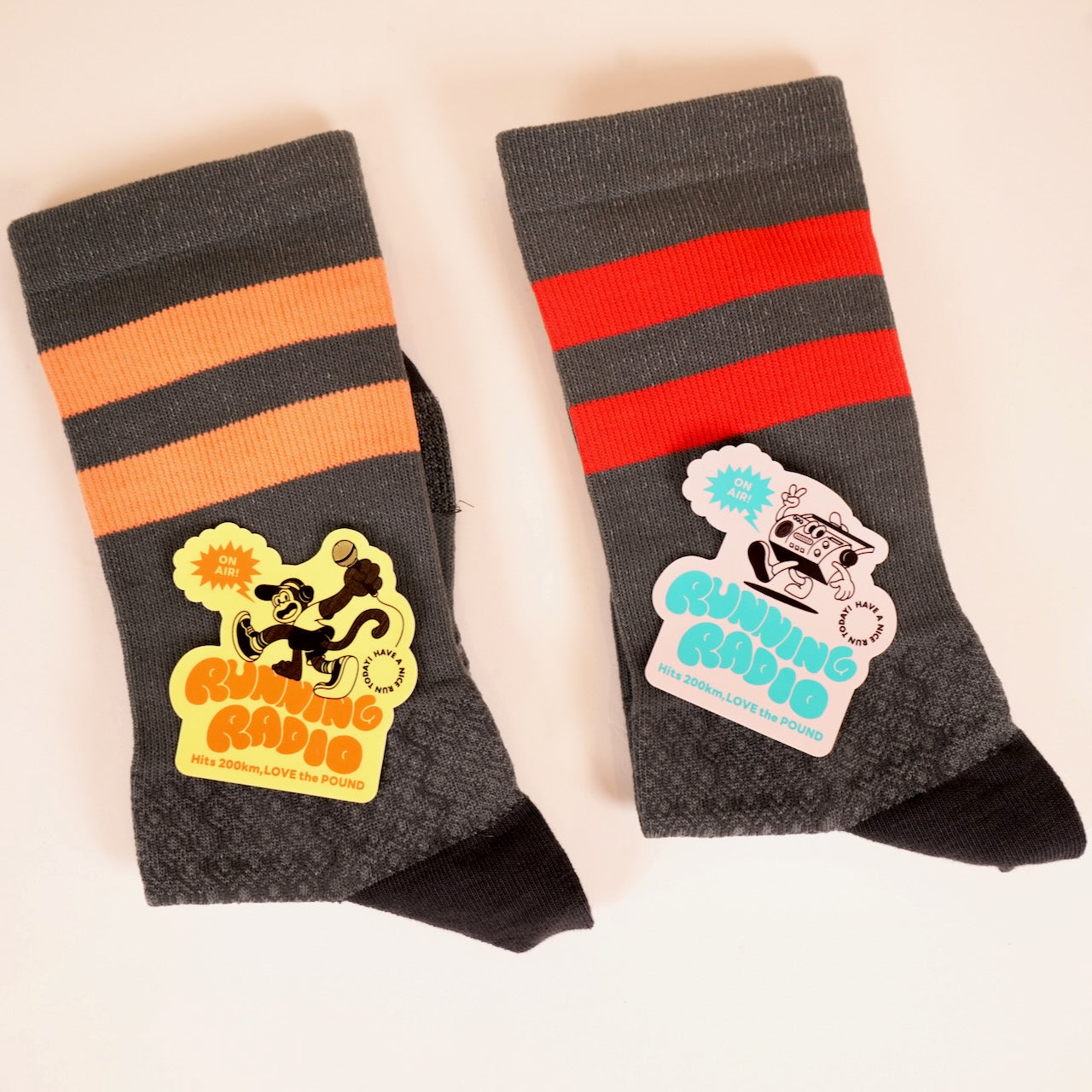 ランラジ × RETO | RUNNING SOCKS MIDDLE LENGTH ver.1.5（ステッカー付）