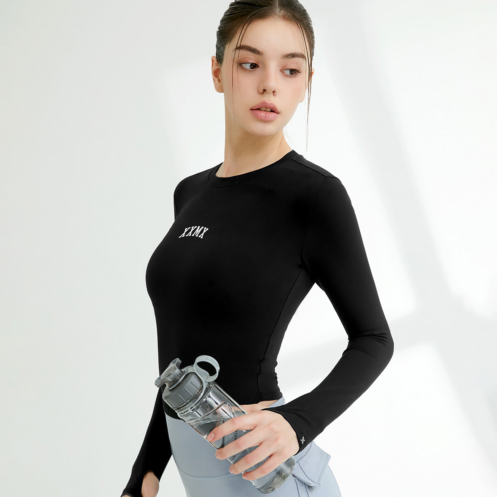 XEXYMIX コットンライク指穴付き Long-Sleeve Tee