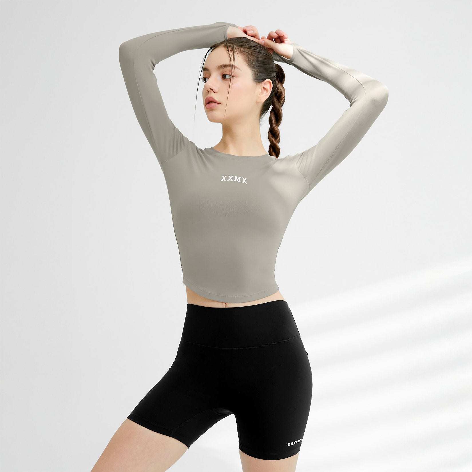 XEXYMIX コットンライク指穴付き Long-Sleeve Tee