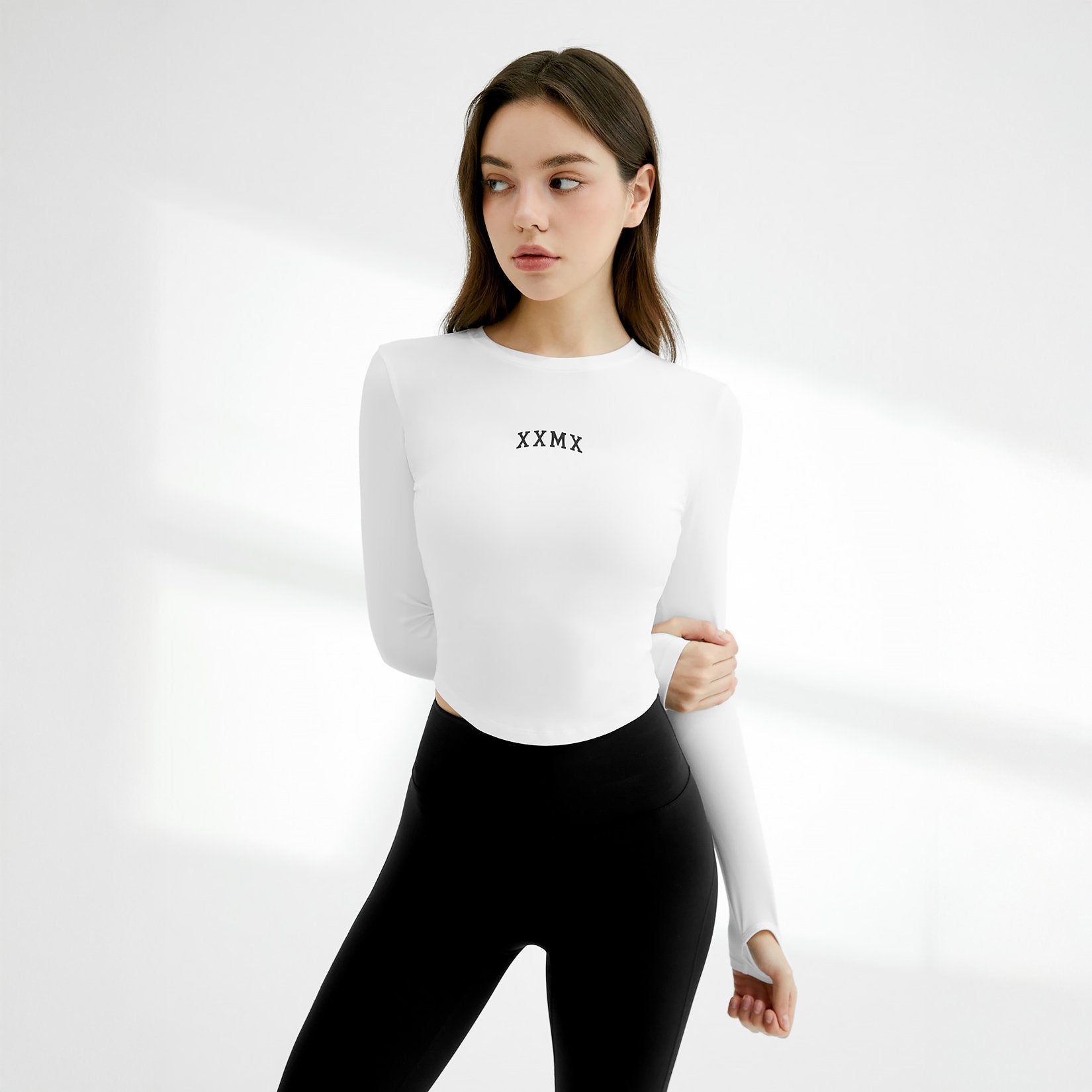 XEXYMIX コットンライク指穴付き Long-Sleeve Tee