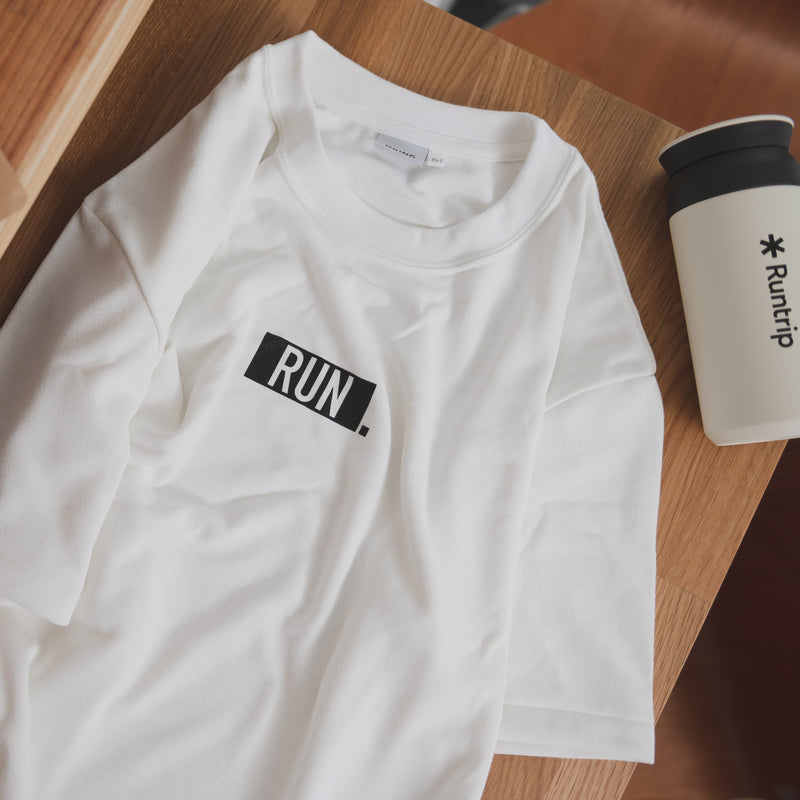 EAT DRINK SLEEP RUN / “STREET” RUN. HEAVY WEIGHT Tee (White)