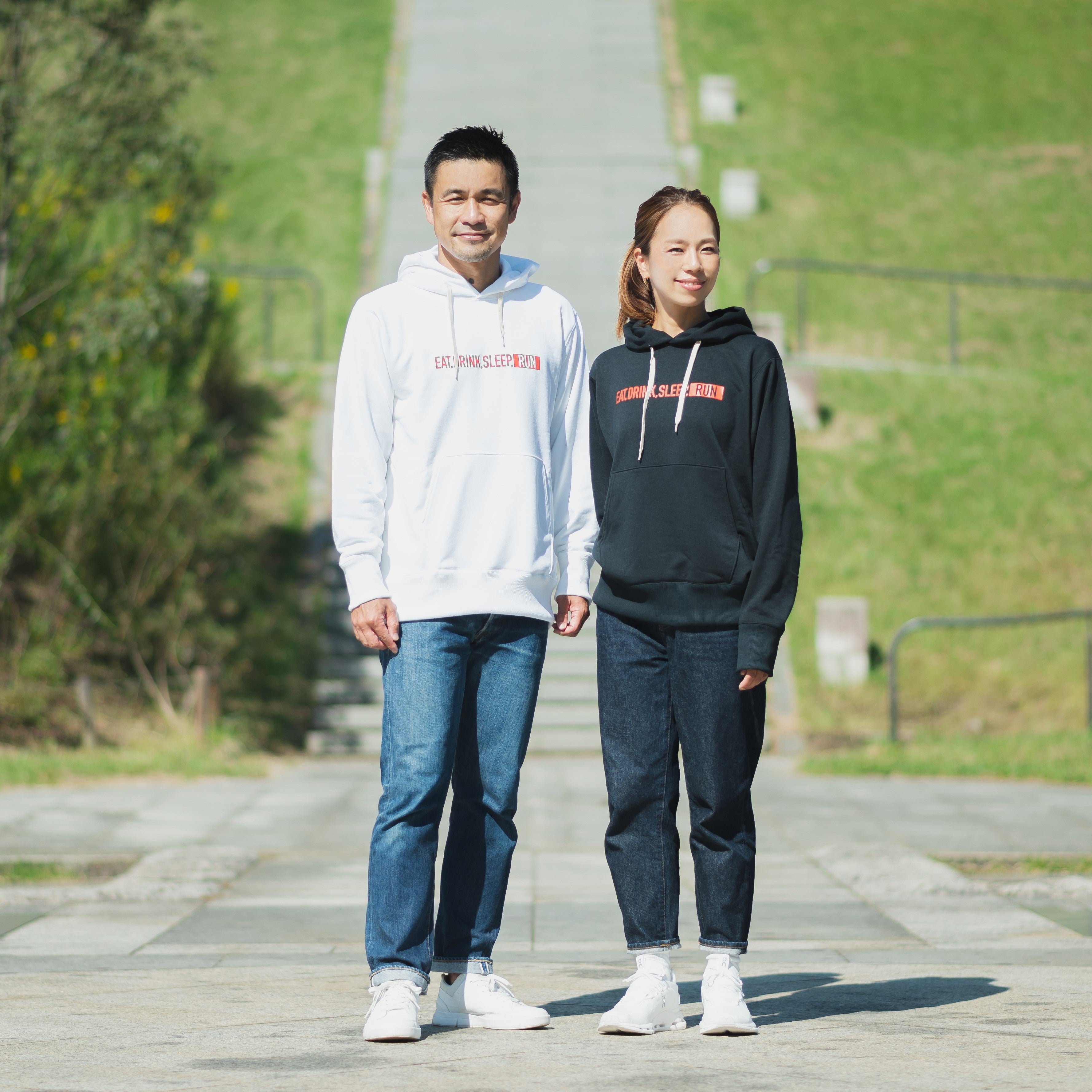 EAT DRINK SLEEP RUN / STREET Hoodie (Black)