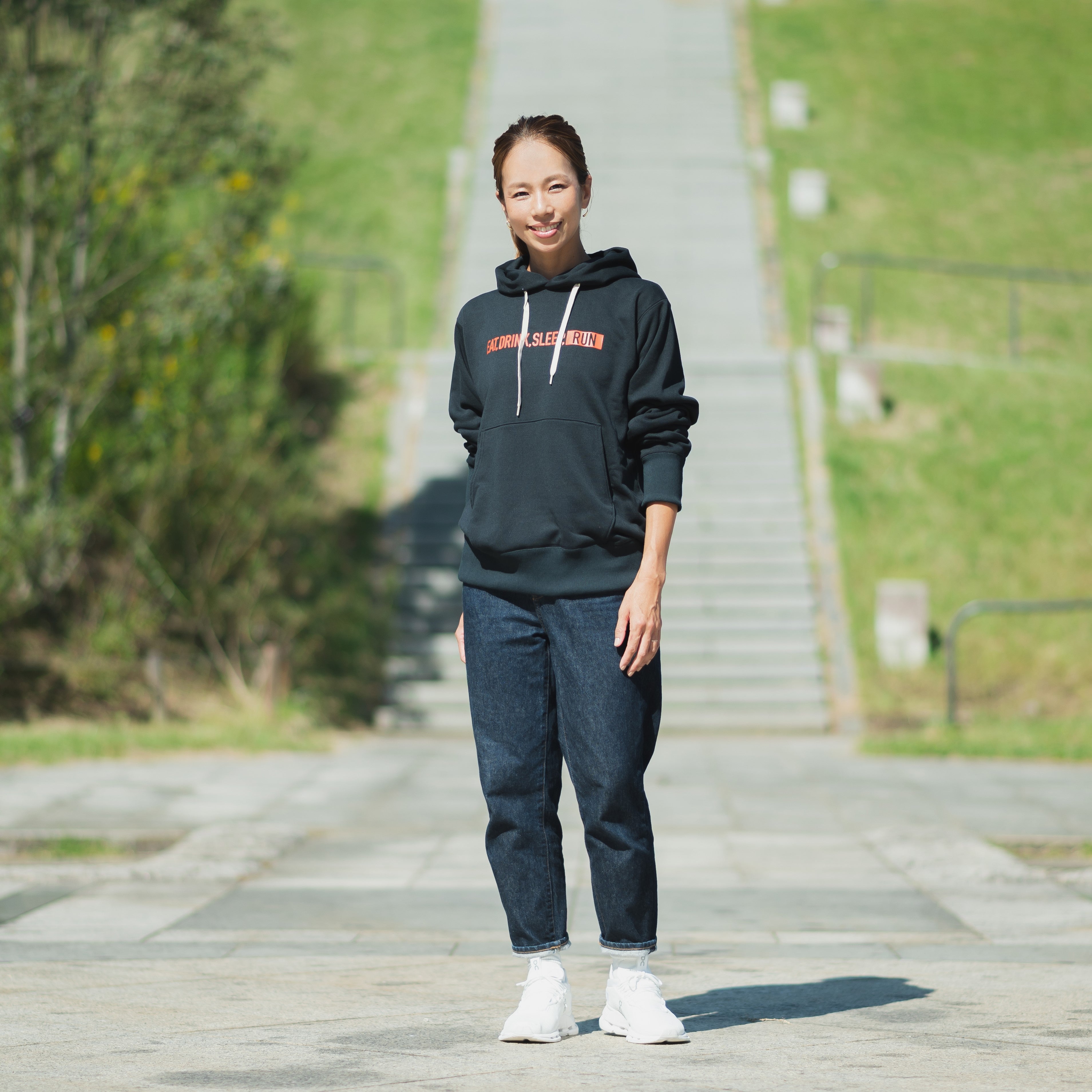 EAT DRINK SLEEP RUN / STREET Hoodie (Black)