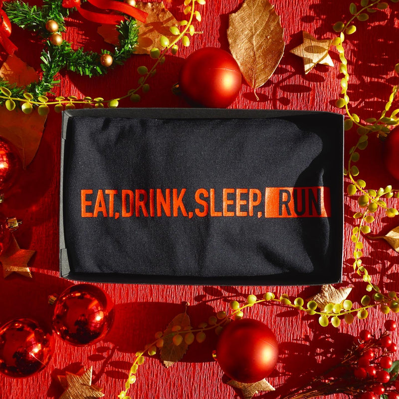 【GIFT BOX】EAT DRINK SLEEP RUN / STREET Tee (White)【M】