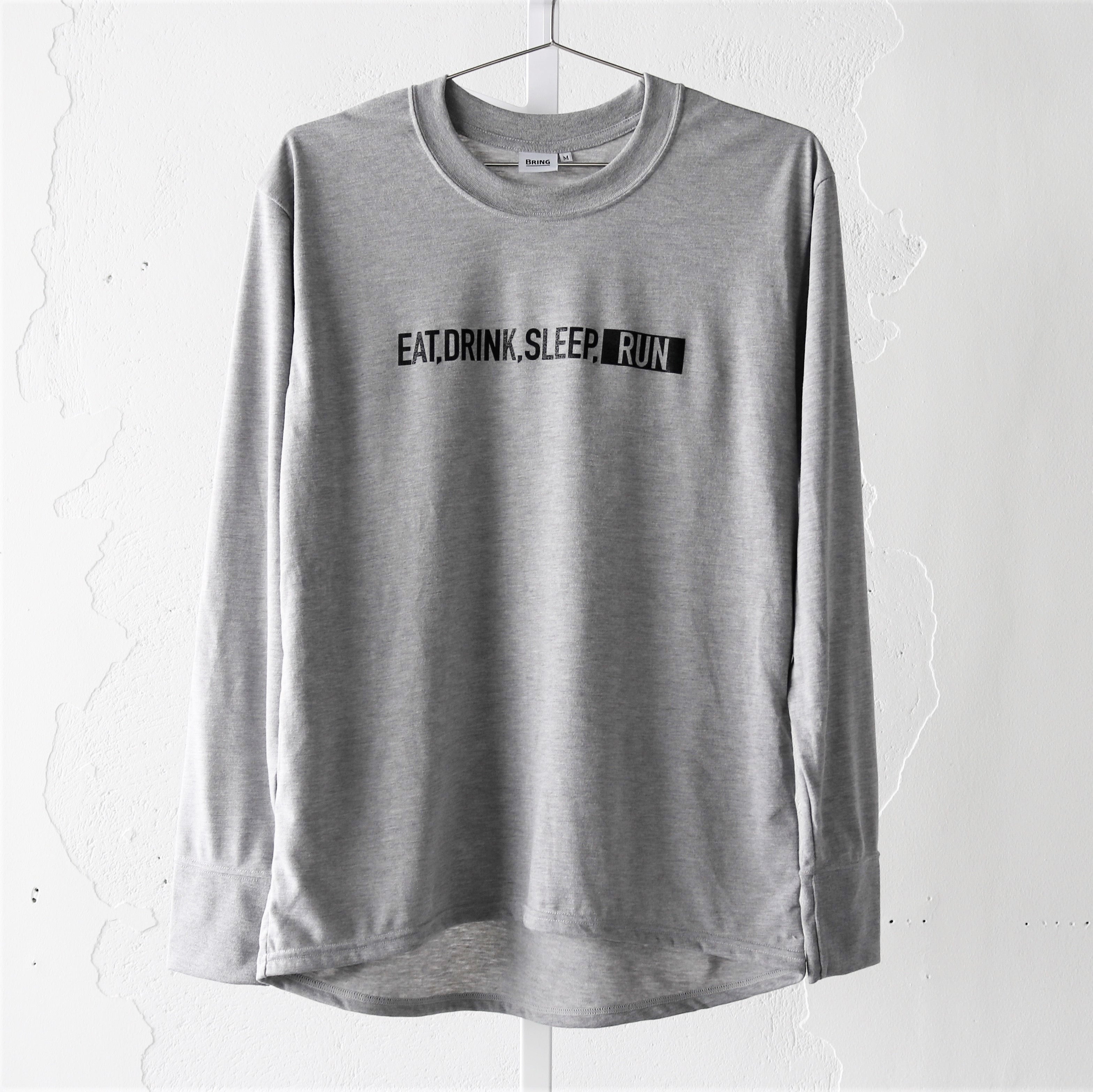 EAT DRINK SLEEP RUN / STREET Long-Sleeve Tee (Gray)
