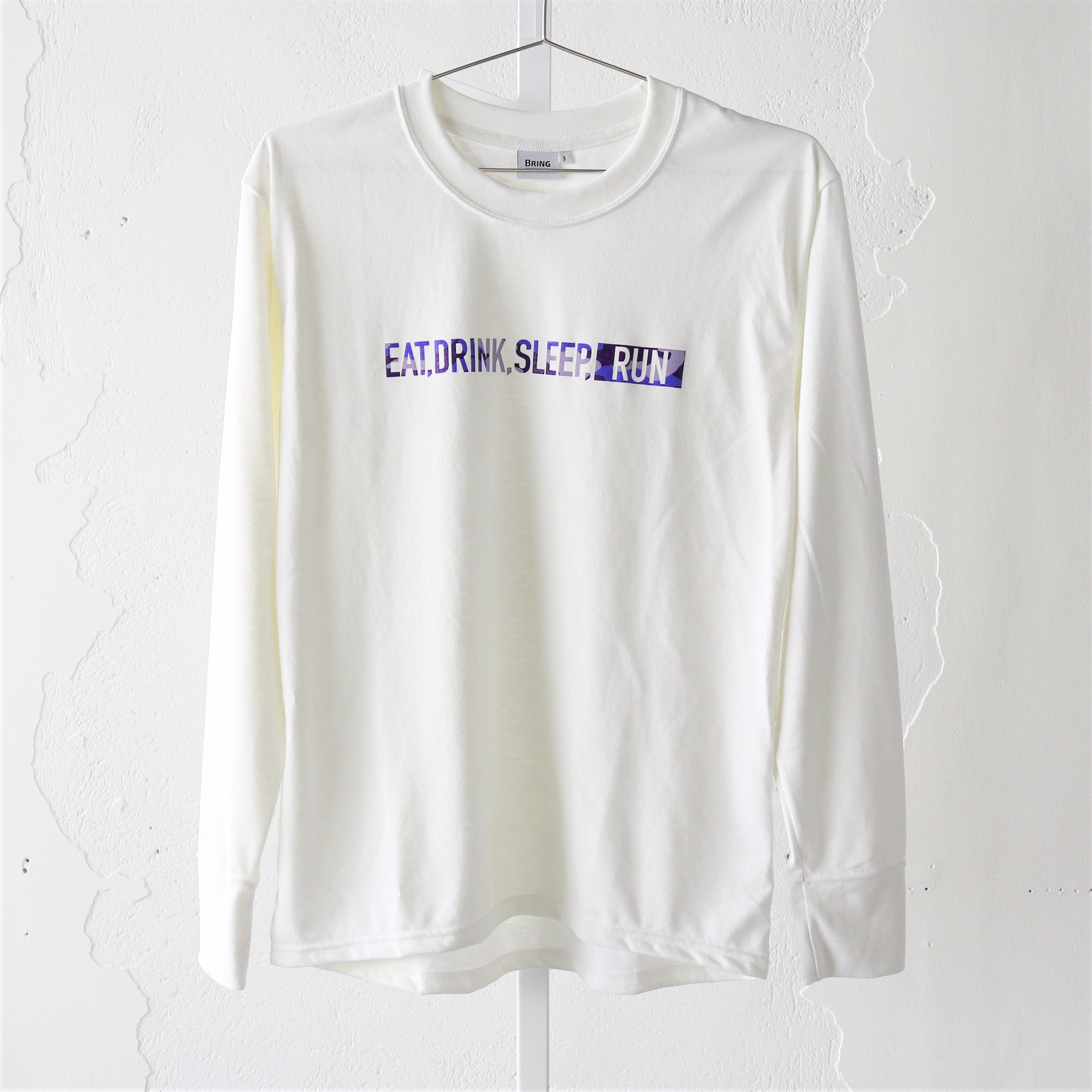 EAT DRINK SLEEP RUN / STREET Long-Sleeve Tee (PURPLE Camo/White)