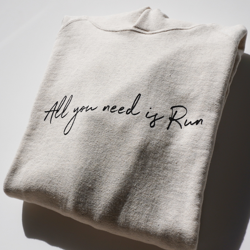 All you need is Run Hoodie by JAMMIN (Oatmeal)