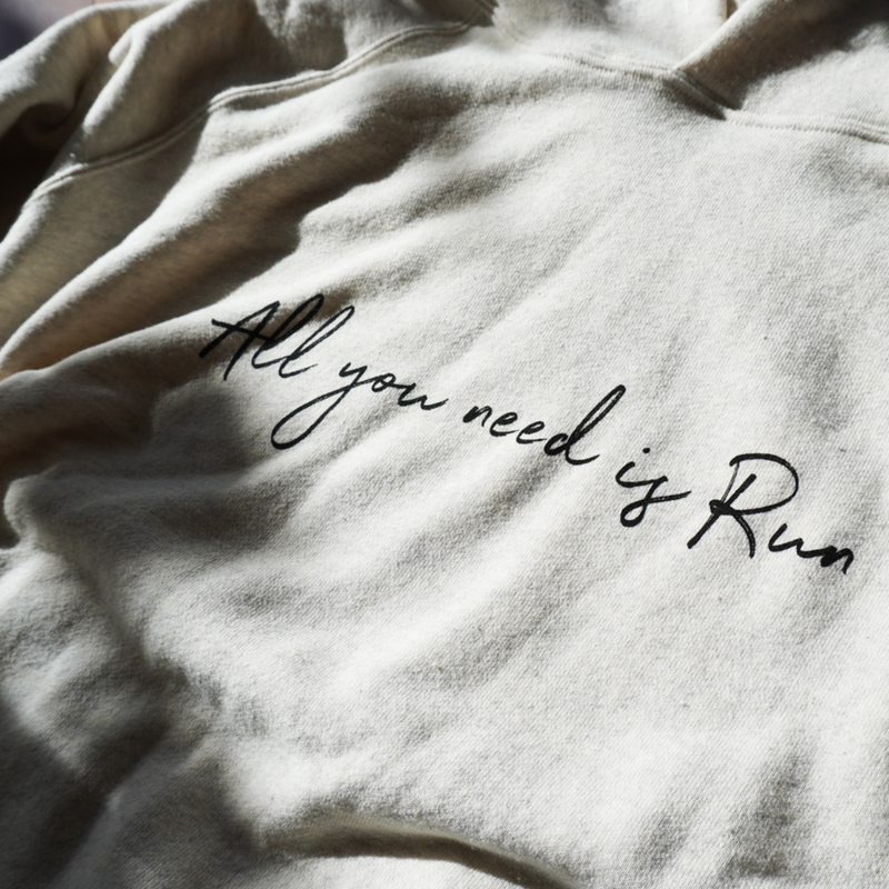 All you need is Run Hoodie by JAMMIN (Oatmeal)