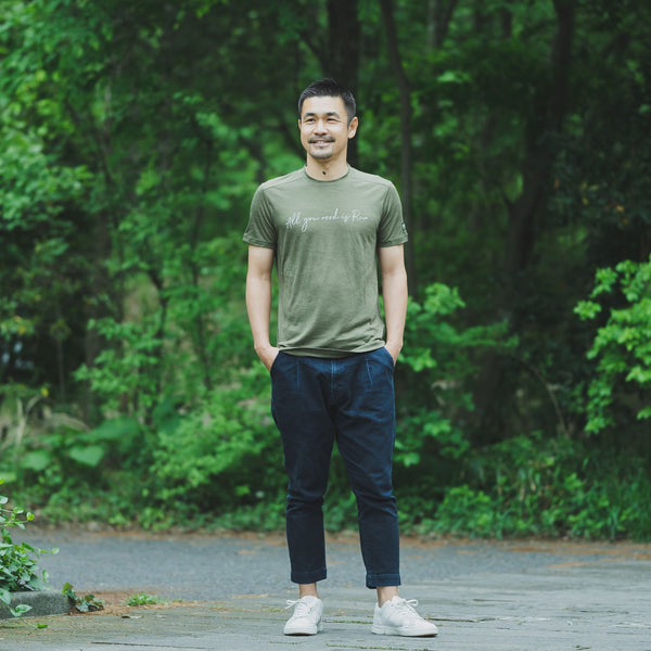 Men's All you need is Run Merino Wool Tee (Khaki)