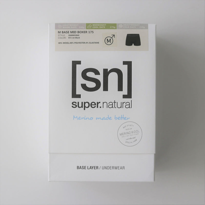 [sn] Men's BASE MID BOXER PANTS (Black)