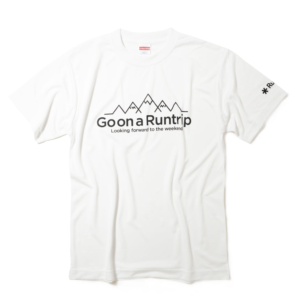 DRY｜Go on a Runtrip / Mountain Tee (White)