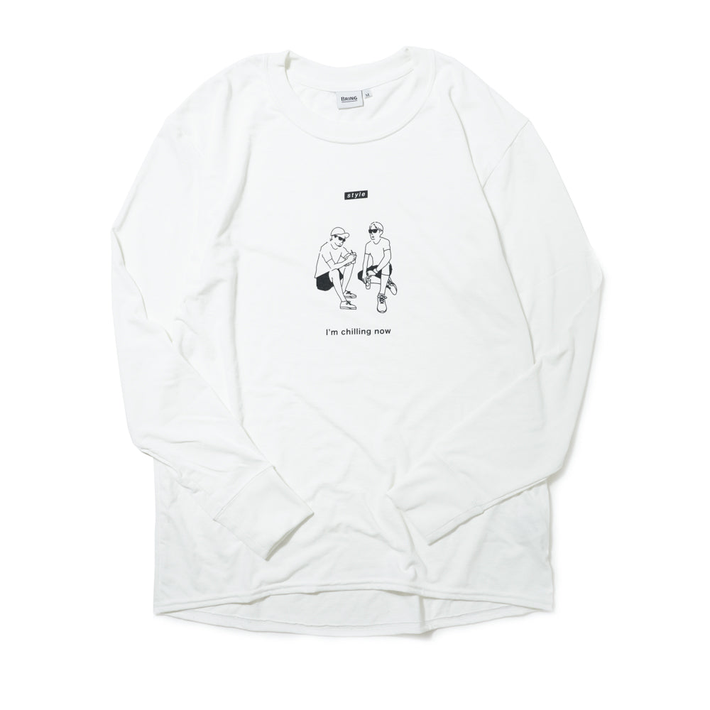【HAGI×Runtrip】Style long-Sleeve Tee / Chill (White)