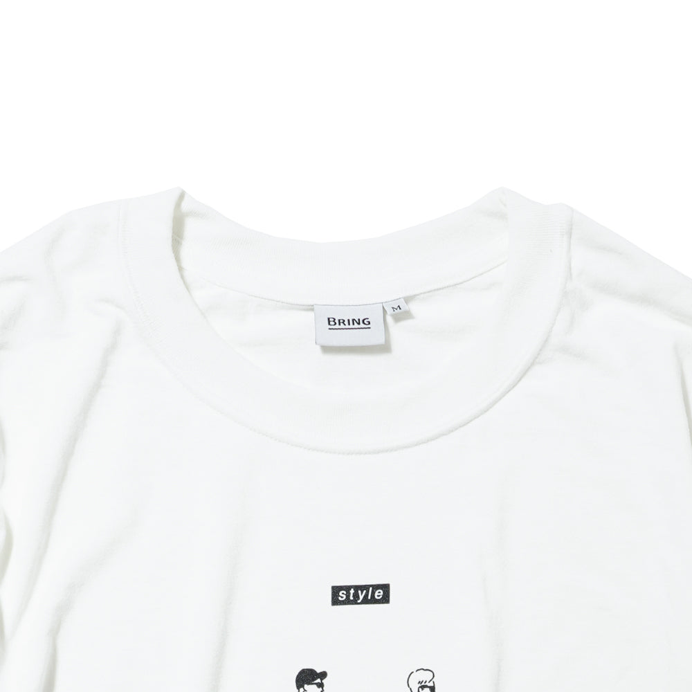 【HAGI×Runtrip】Style long-Sleeve Tee / Hard work (White)