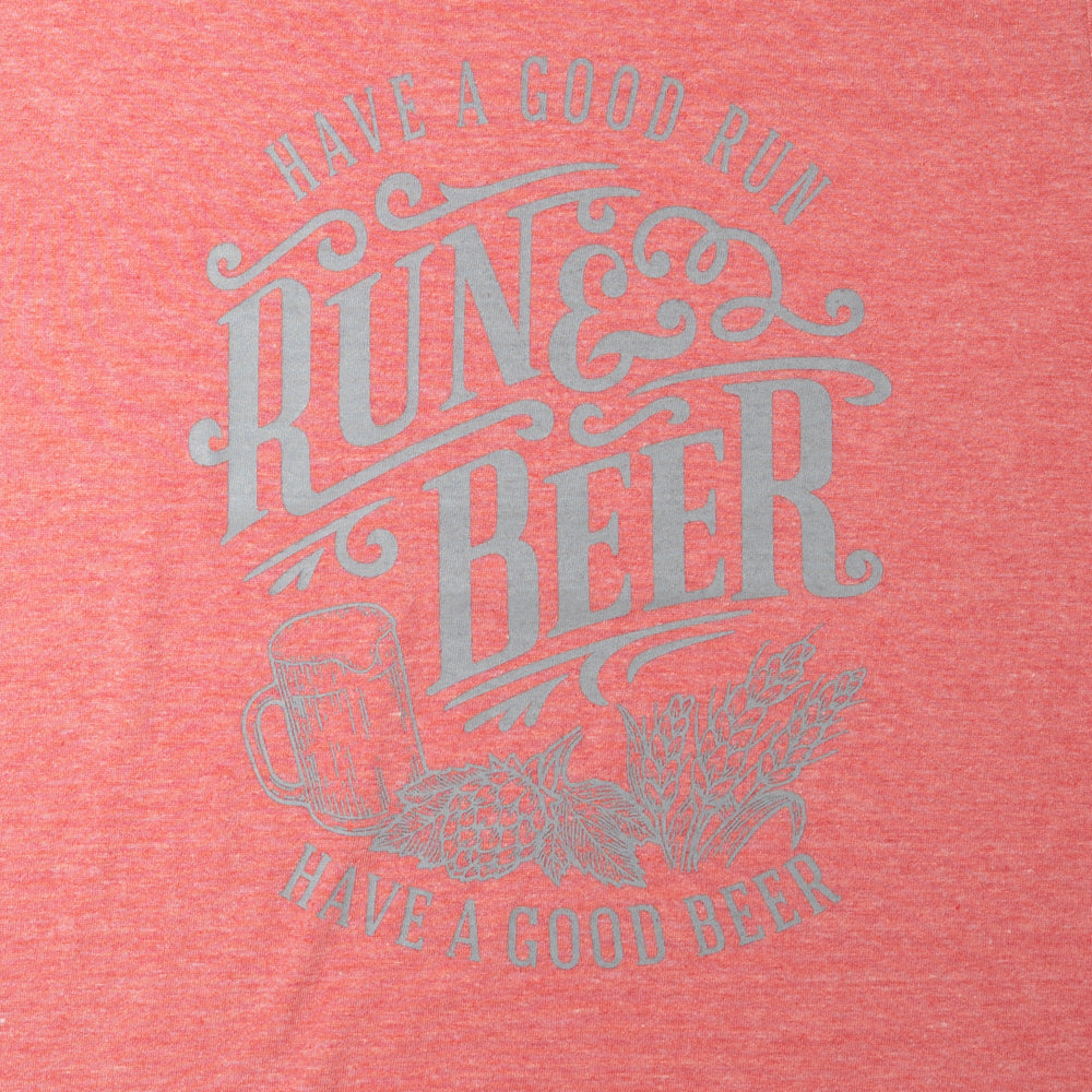 Run &amp; Beer Tee (Mix Red)