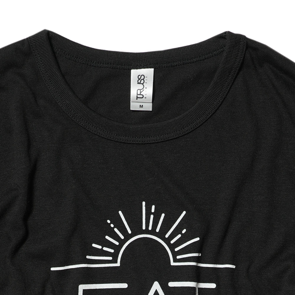 【展示サンプル】EAT DRINK SLEEP RUN / Sunrise Tee (Black)