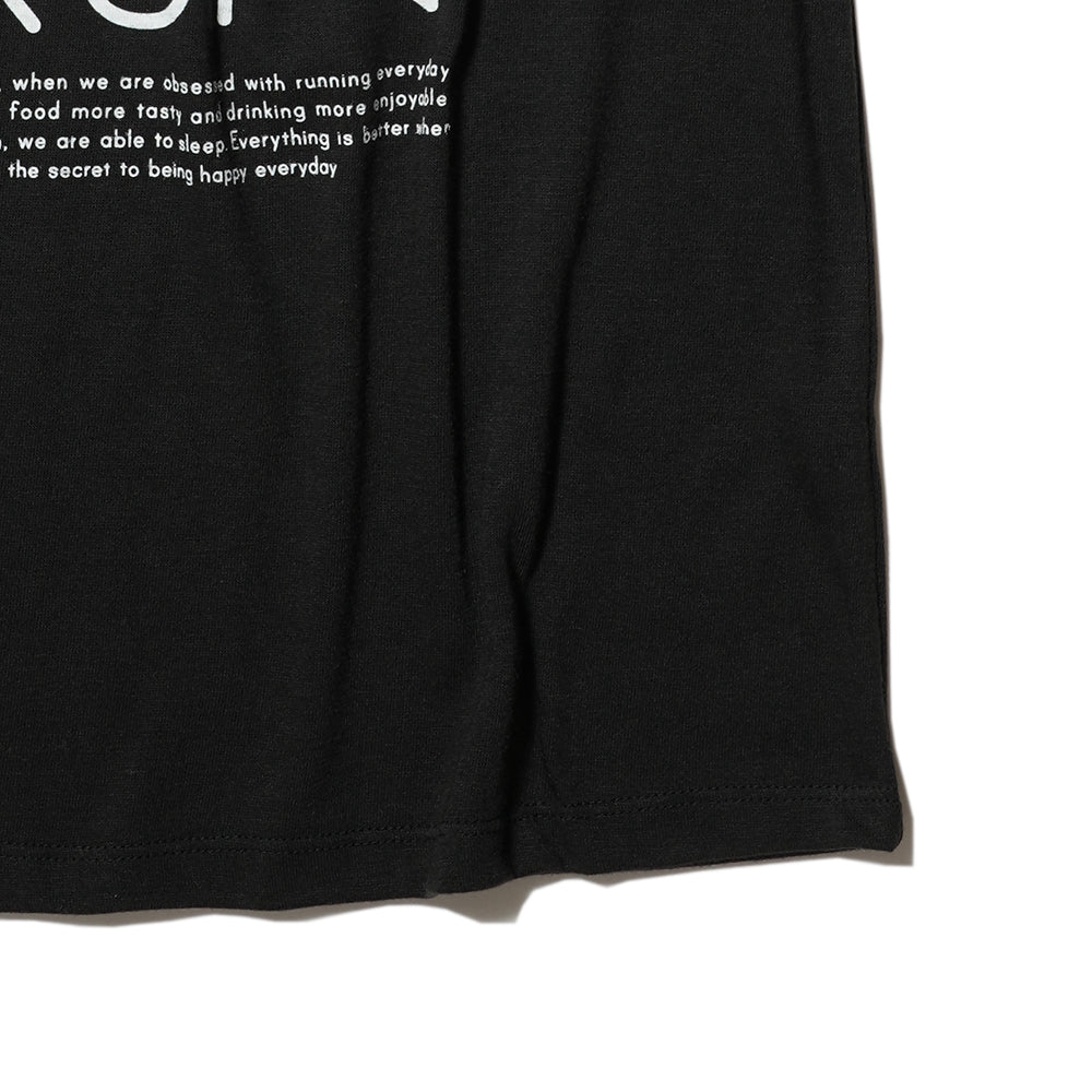 【展示サンプル】EAT DRINK SLEEP RUN / Sunrise Tee (Black)