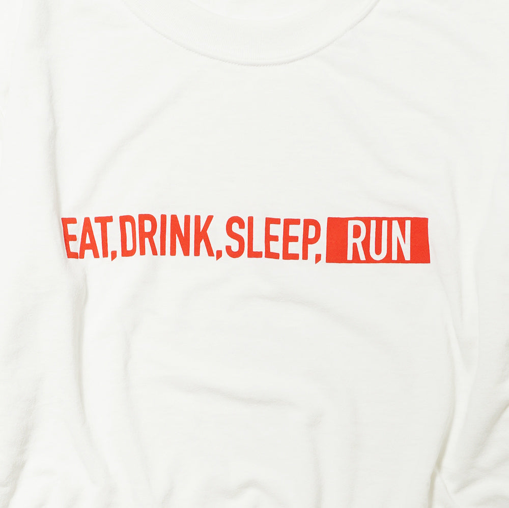 EAT DRINK SLEEP RUN / STREET Long-Sleeve Tee (White)
