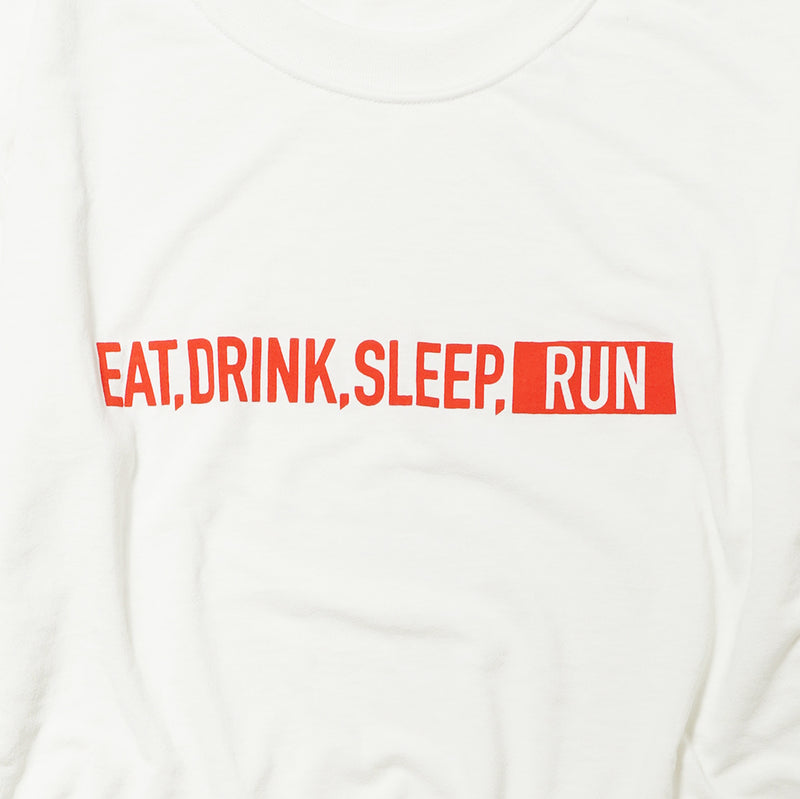 EAT DRINK SLEEP RUN / STREET Long-Sleeve Tee (White)
