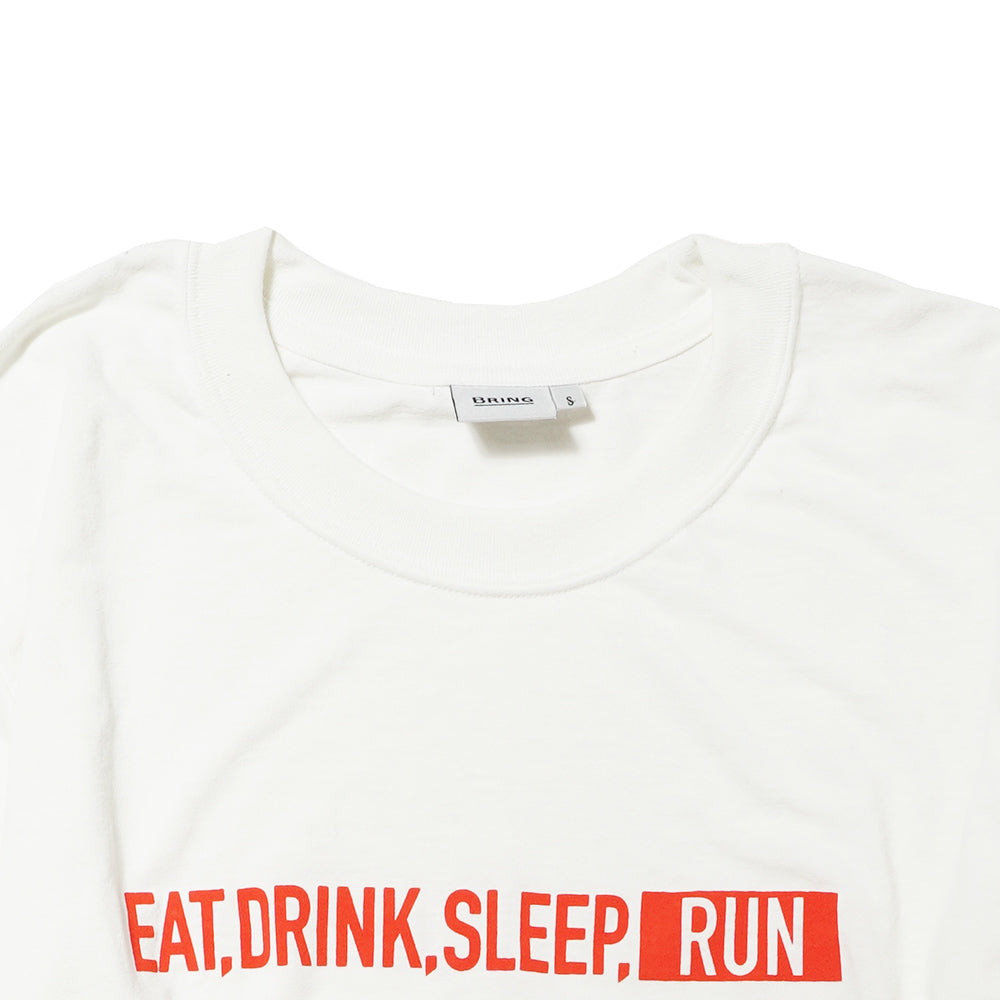 EAT DRINK SLEEP RUN / STREET Long-Sleeve Tee (White)