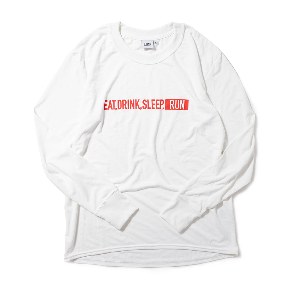 EAT DRINK SLEEP RUN / STREET Long-Sleeve Tee (White)