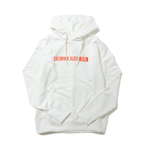 EAT DRINK SLEEP RUN / STREET Hoodie (White)