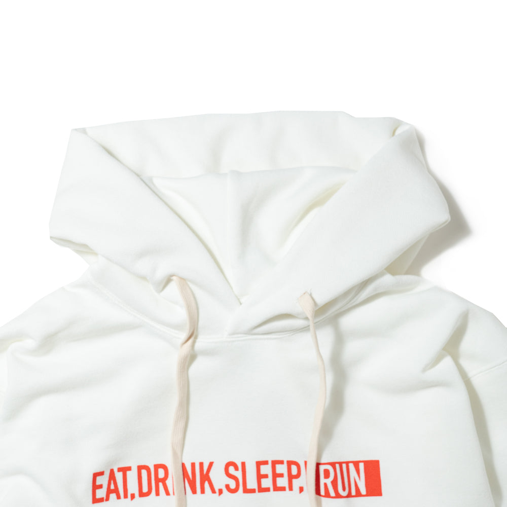 EAT DRINK SLEEP RUN / STREET Hoodie (White)