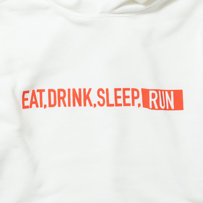 EAT DRINK SLEEP RUN / STREET Hoodie (White)