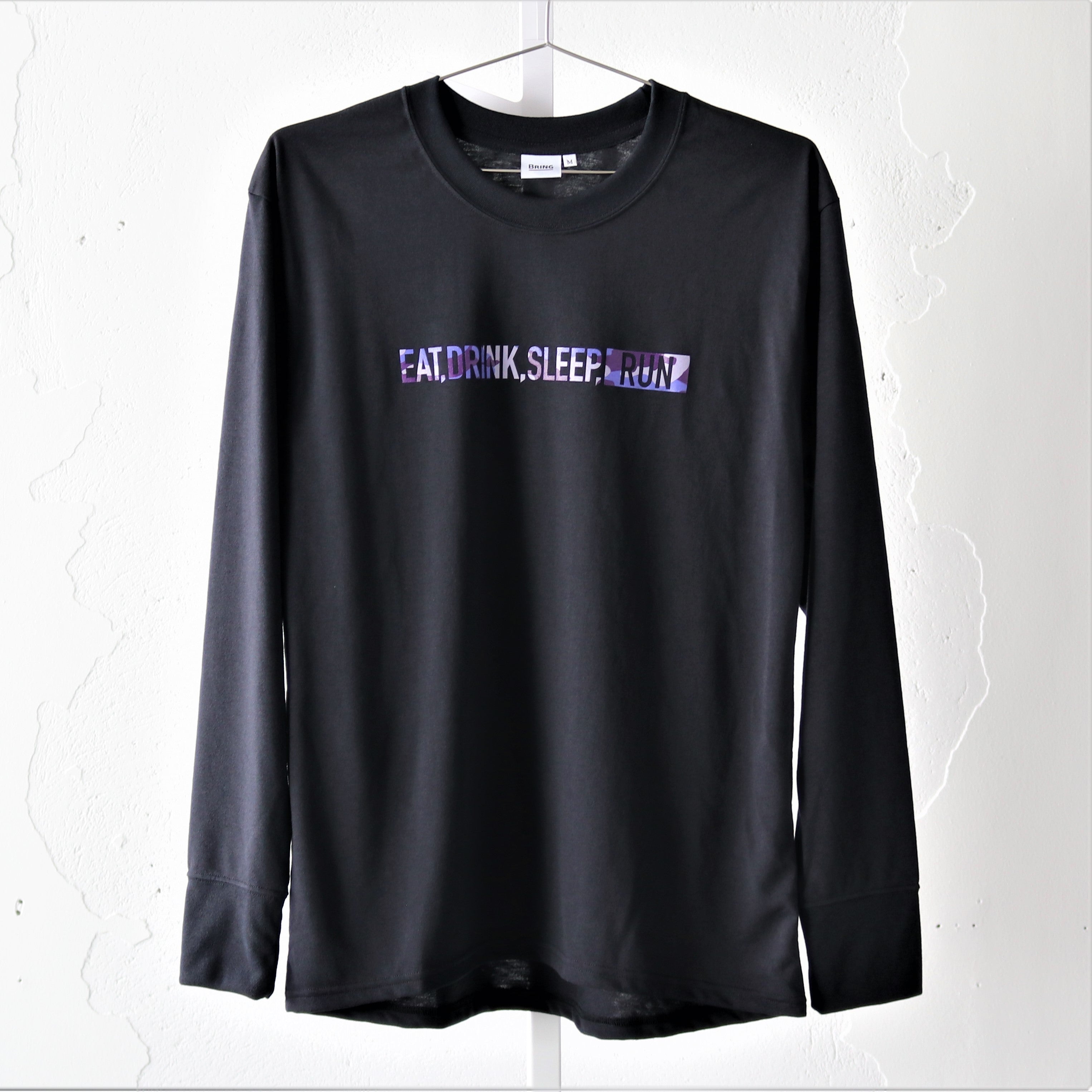 EAT DRINK SLEEP RUN / STREET Long-Sleeve Tee (PURPLE Camo/Black)
