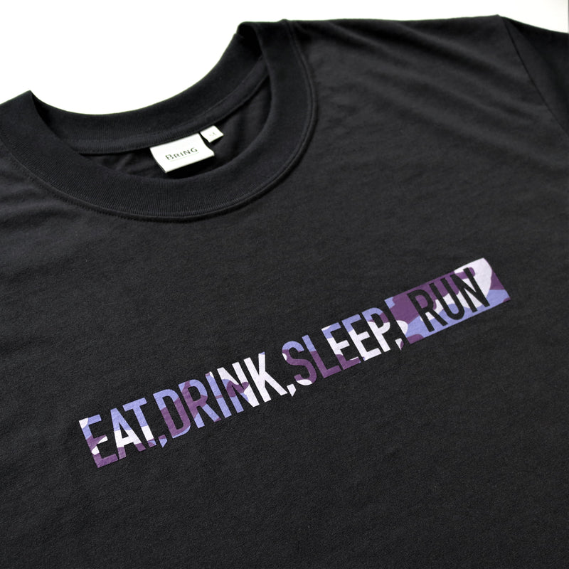 EAT DRINK SLEEP RUN / STREET Long-Sleeve Tee (PURPLE Camo/Black)