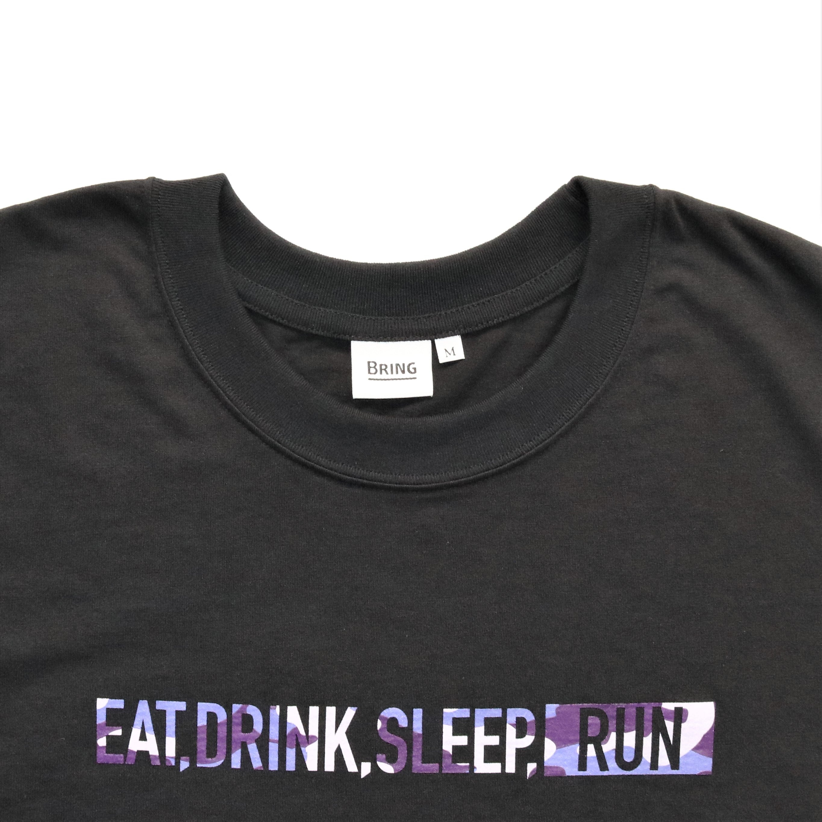 EAT DRINK SLEEP RUN / STREET Long-Sleeve Tee (PURPLE Camo/Black) 