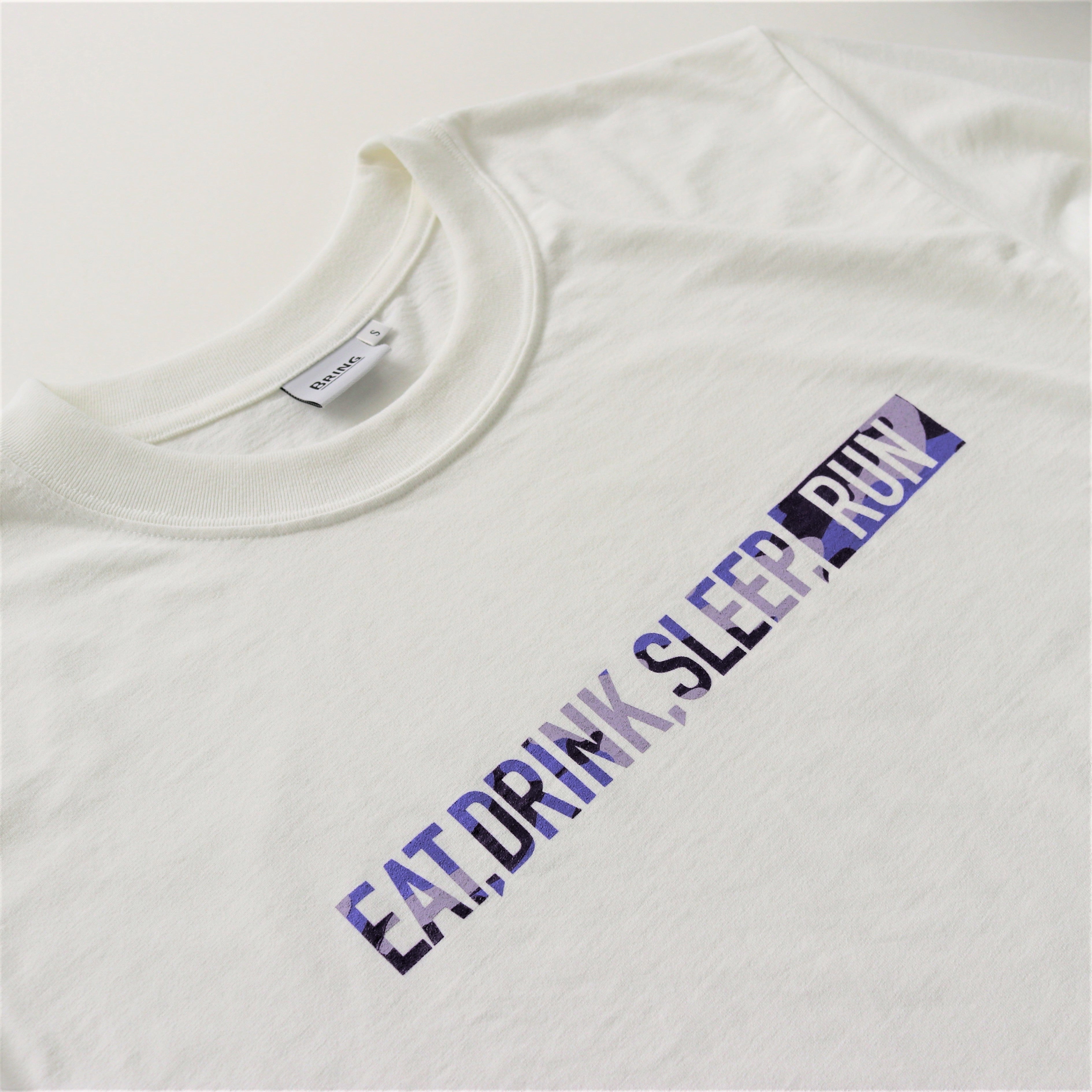 EAT DRINK SLEEP RUN / STREET Long-Sleeve Tee (PURPLE Camo/White)