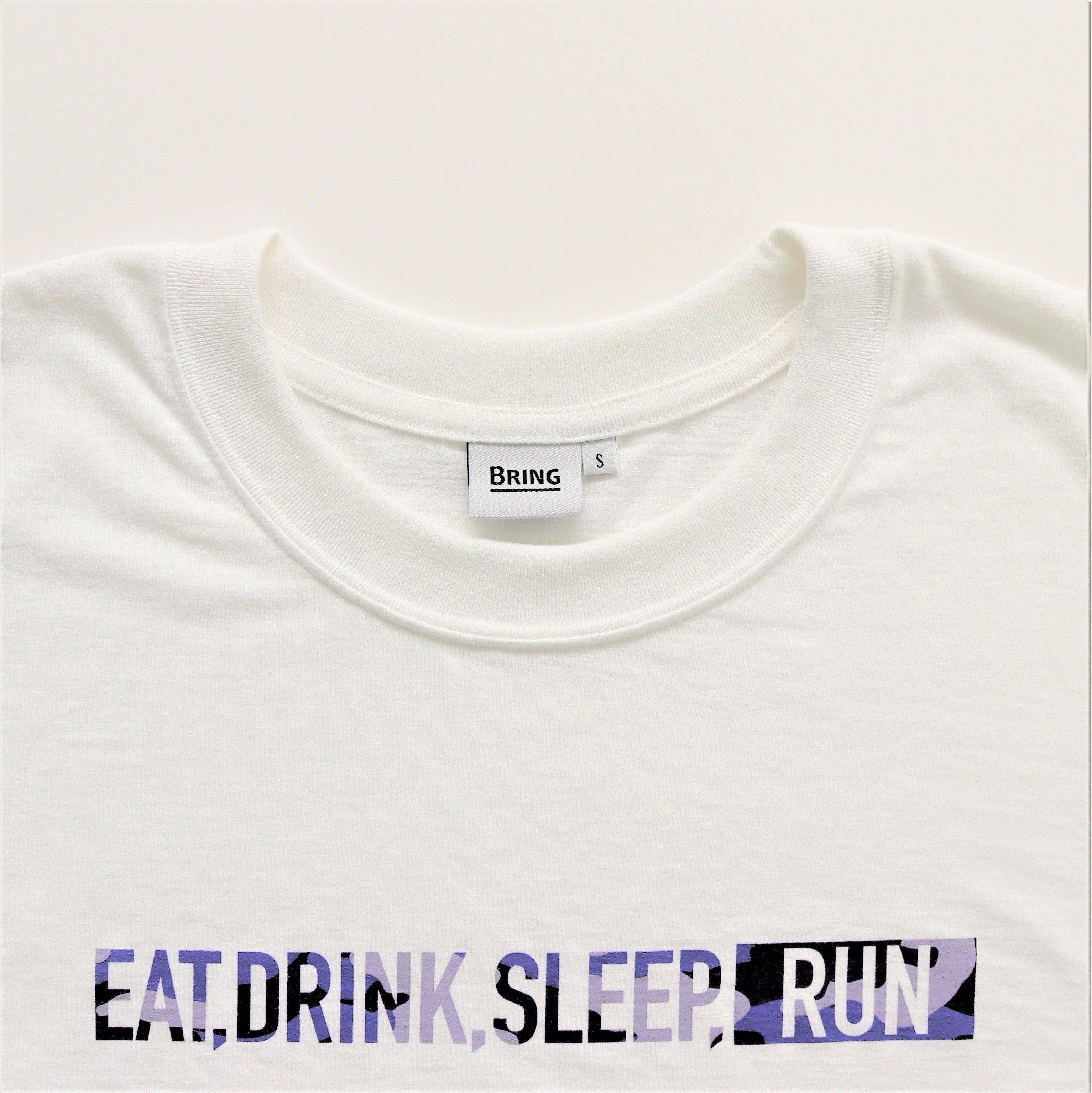 EAT DRINK SLEEP RUN / STREET Long-Sleeve Tee (PURPLE Camo/White)