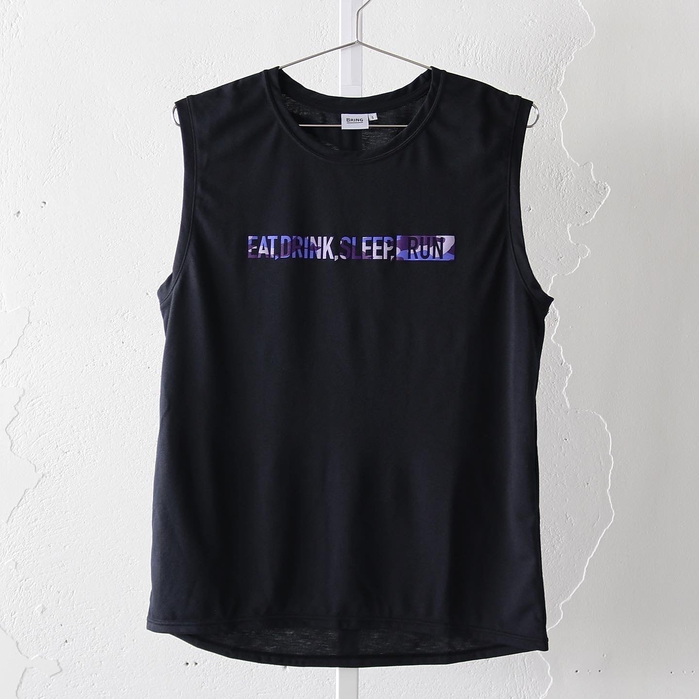 EAT DRINK SLEEP RUN / STREET Sleeve-less (PURPLE Camo/Black)