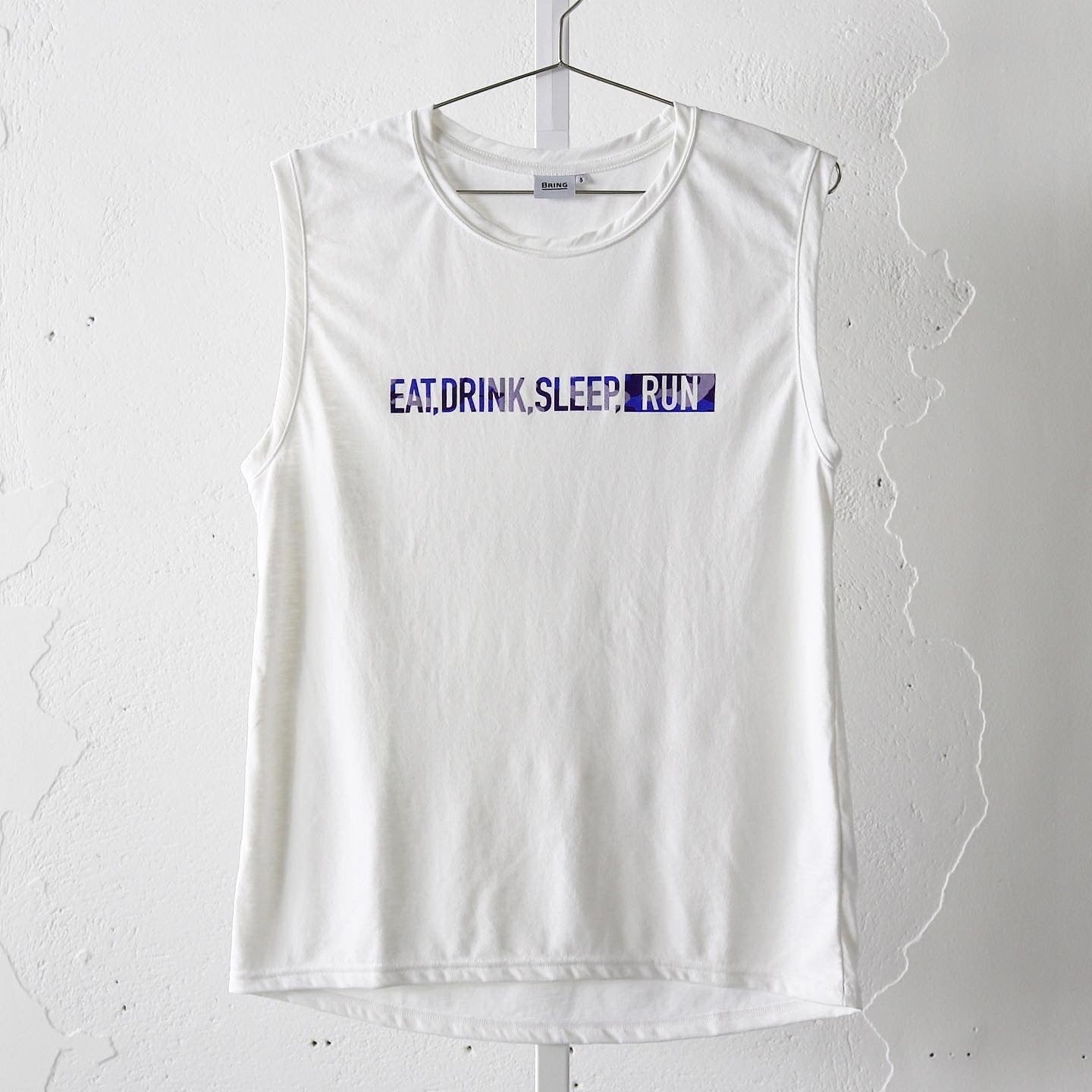 EAT DRINK SLEEP RUN / STREET Sleeve-less (PURPLE Camo/White)