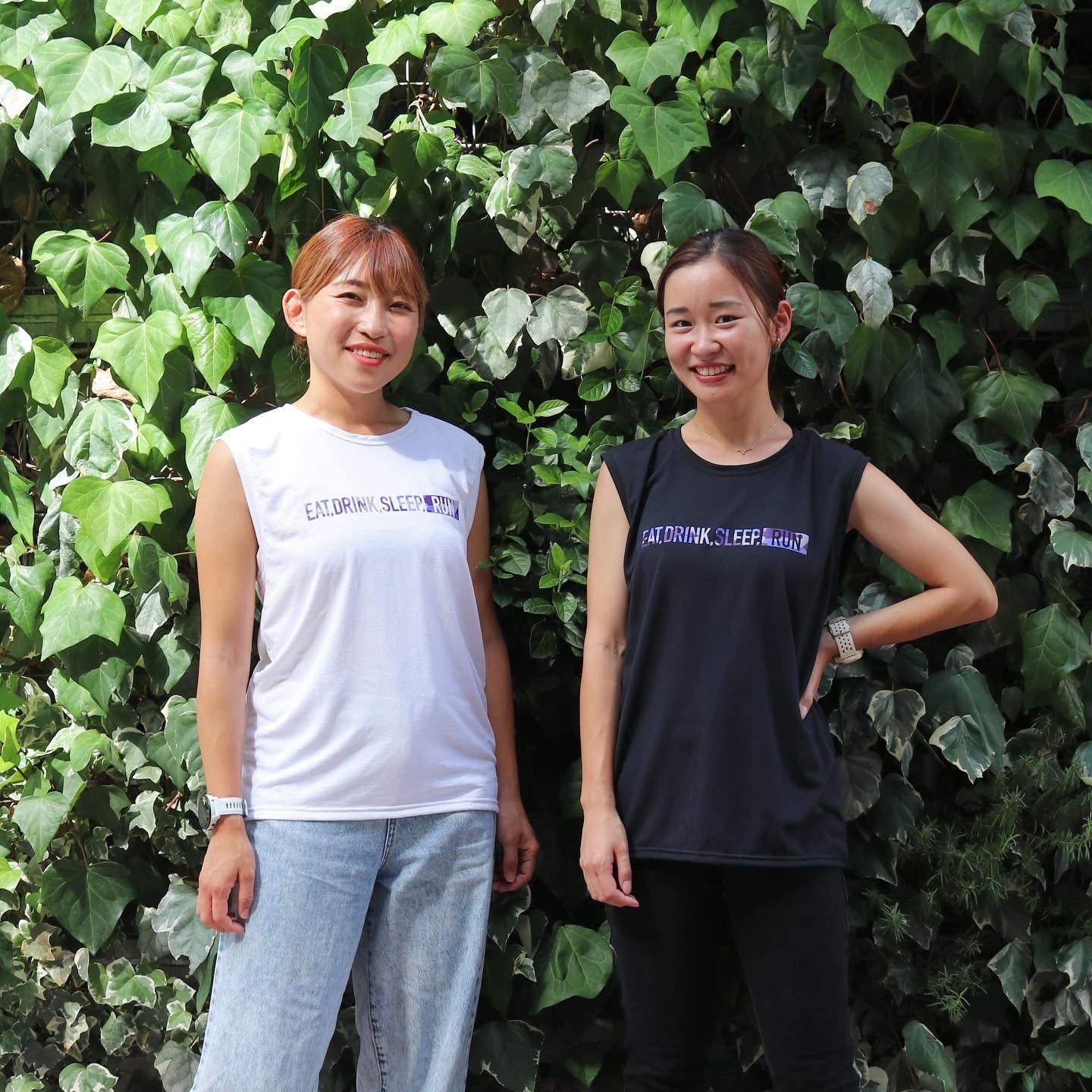 EAT DRINK SLEEP RUN / STREET Sleeve-less (PURPLE Camo/White)